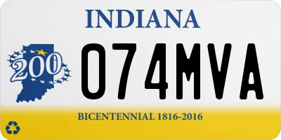 IN license plate 074MVA