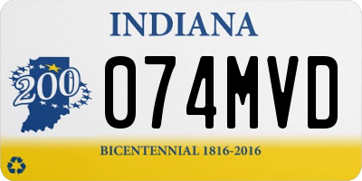 IN license plate 074MVD