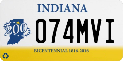 IN license plate 074MVI