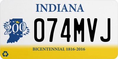 IN license plate 074MVJ
