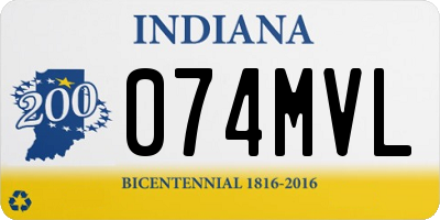 IN license plate 074MVL