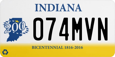 IN license plate 074MVN