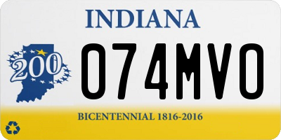 IN license plate 074MVO