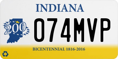 IN license plate 074MVP