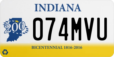 IN license plate 074MVU