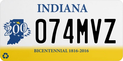 IN license plate 074MVZ
