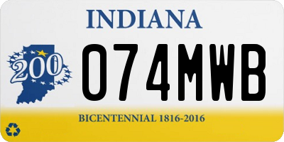 IN license plate 074MWB