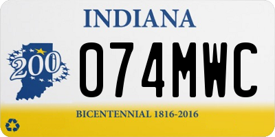 IN license plate 074MWC
