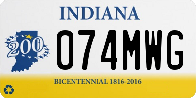 IN license plate 074MWG