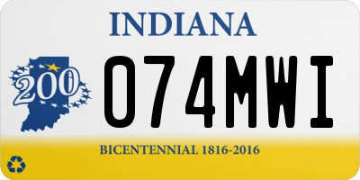 IN license plate 074MWI
