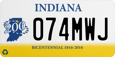 IN license plate 074MWJ
