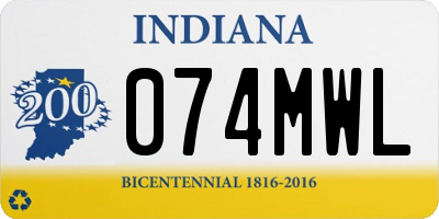 IN license plate 074MWL
