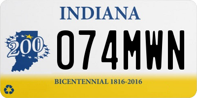 IN license plate 074MWN