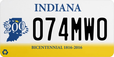 IN license plate 074MWO