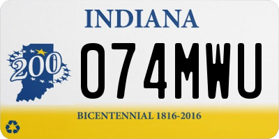 IN license plate 074MWU