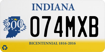IN license plate 074MXB