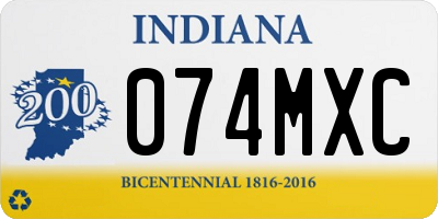 IN license plate 074MXC