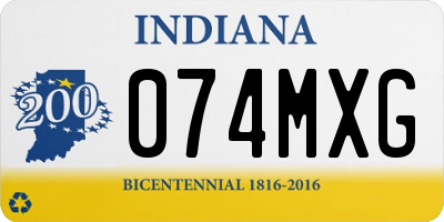 IN license plate 074MXG