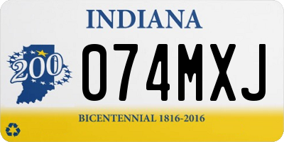 IN license plate 074MXJ