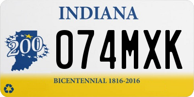 IN license plate 074MXK