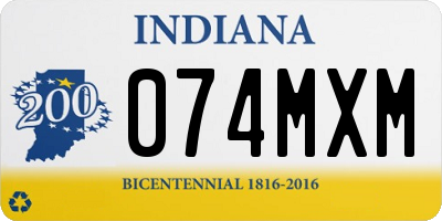 IN license plate 074MXM