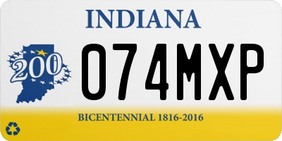 IN license plate 074MXP