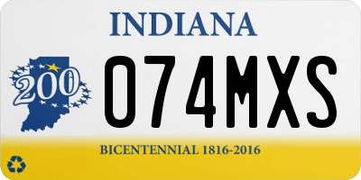 IN license plate 074MXS