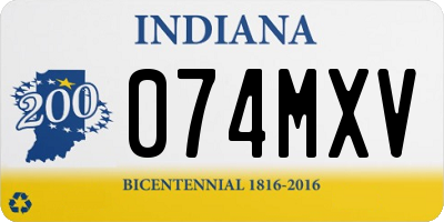 IN license plate 074MXV
