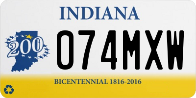 IN license plate 074MXW