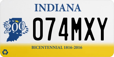 IN license plate 074MXY