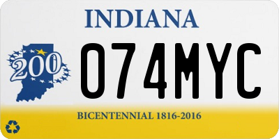 IN license plate 074MYC