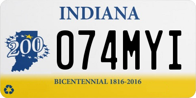 IN license plate 074MYI