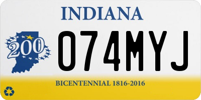 IN license plate 074MYJ