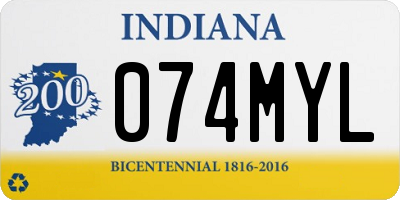 IN license plate 074MYL