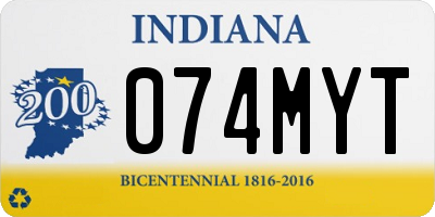 IN license plate 074MYT