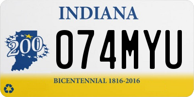 IN license plate 074MYU