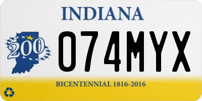 IN license plate 074MYX