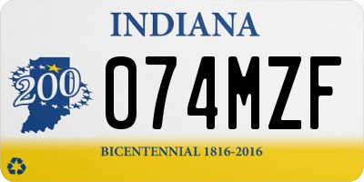 IN license plate 074MZF