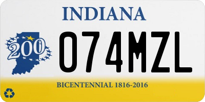 IN license plate 074MZL