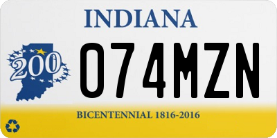 IN license plate 074MZN