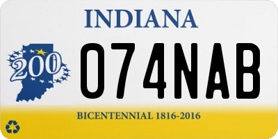 IN license plate 074NAB