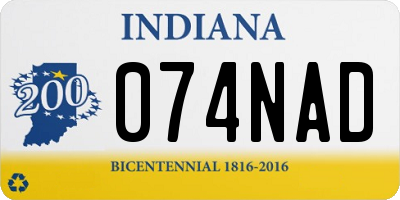 IN license plate 074NAD