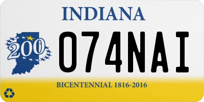 IN license plate 074NAI