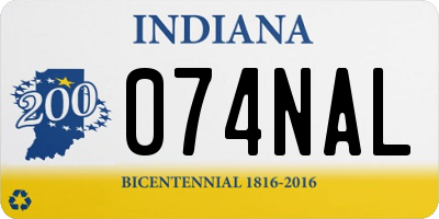 IN license plate 074NAL
