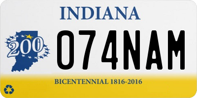 IN license plate 074NAM