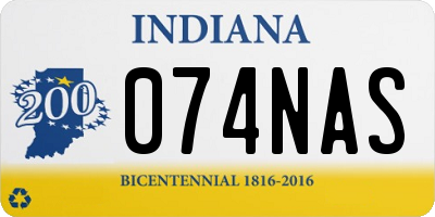 IN license plate 074NAS