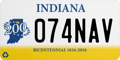 IN license plate 074NAV