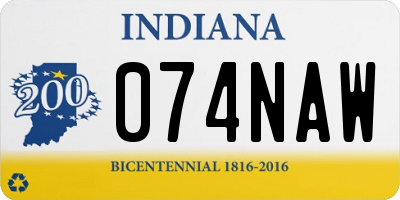 IN license plate 074NAW