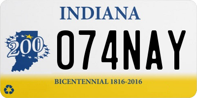IN license plate 074NAY