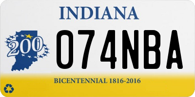 IN license plate 074NBA